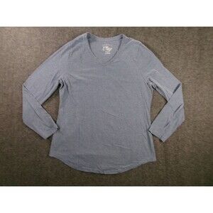 Just My Size Top Women 1X Heather Blue Soft Casual Base Layer Capsule Classic